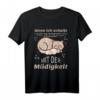 Wenn Ich Schlafe Katzen Schlafshirt mit Spruch – Lustiges Geschenk für Katzenliebhaber, Familie & Pyjama Party