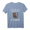 Lustiges Katzen Schlaf T-Shirt - 'Ich Schnarche Nicht Ich Schnurre' für Katzenliebhaber, Katzenmamas & Schlafmuffel als Geschenkidee