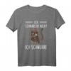 Lustiges Katzen Schlaf T-Shirt - 'Ich Schnarche Nicht Ich Schnurre' für Katzenliebhaber, Katzenmamas & Schlafmuffel als Geschenkidee
