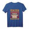 Pew Pew Katze Madafakas Vintage lustiges Katzengeschenk T-Shirt – Witziges Tiermotiv für Männer und Frauen als Geschenkidee
