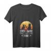 Damen Cats and Wine make everything fine - Lustiges Katzen Wein T-Shirt mit V-Ausschnitt für Wein- und Katzenliebhaber