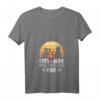 Damen Cats and Wine make everything fine - Lustiges Katzen Wein T-Shirt mit V-Ausschnitt für Wein- und Katzenliebhaber