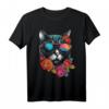 Katzenliebhaber Kunstwerk | Sonnenbrille Blume Tier Motiv Katze T-Shirt – Perfekt für Tierfreunde & Katzenfans