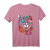 Katzenliebhaber Kunstwerk | Sonnenbrille Blume Tier Motiv Katze T-Shirt – Perfekt für Tierfreunde & Katzenfans