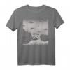 Alien UFO Funny Cat T-Shirt - Lustiges Katzen-Mem Geschenk für Katzenliebhaber & UFO-Fans
