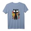 Kätzchen T-Shirt mit Schwarzer Katze - Miau Motiv, Perfekt für Katzenliebhaber & als Geschenk