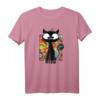 Kätzchen T-Shirt mit Schwarzer Katze - Miau Motiv, Perfekt für Katzenliebhaber & als Geschenk