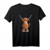 Lustiges Schottisches Hochlandrind T-Shirt | Comic Style Kuh Shirt für Kinder, Damen & Herren – Perfektes Geschenk zu Geburtstag & Weihnachten