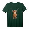 Lustiges Schottisches Hochlandrind T-Shirt | Comic Style Kuh Shirt für Kinder, Damen & Herren – Perfektes Geschenk zu Geburtstag & Weihnachten