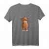 Lustiges Schottisches Hochlandrind T-Shirt | Comic Style Kuh Shirt für Kinder, Damen & Herren – Perfektes Geschenk zu Geburtstag & Weihnachten