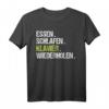 Essen Schlafen Klavier Wiederholen T-Shirt – Lustiges Musik Geschenk für Musiker, Klavierliebhaber & Gag Freunde zum Geburtstag & Weihnachten