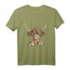 Schottisches Hochlandrind Kopf T-Shirt – Lustiges Comic Style Kuhmotiv, ideales Geschenk für Kinder, Tierliebhaber & Humor-Fans zu Geburtstag & Weihnachten
