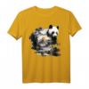 Panda Landschaft Sonne Tier Druck Kunst T-Shirt - Perfekt für Tier- und Pandafans, Kinder & Familie
