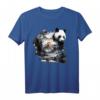 Panda Landschaft Sonne Tier Druck Kunst T-Shirt - Perfekt für Tier- und Pandafans, Kinder & Familie