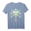 Psychedelisches Schamanen T-Shirt mit „Metatron Cube DNA“ – Visionäre Kunst für Festivals, Yoga & Spirituelle Treffen