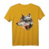 Wolf Berge Landschaft Tier Kunst T-Shirt für Tierliebhaber und Wolfsfans – Perfekt als Geschenk für Natur- und Tierfreunde