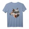 Wolf Berge Landschaft Tier Kunst T-Shirt für Tierliebhaber und Wolfsfans – Perfekt als Geschenk für Natur- und Tierfreunde