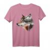 Wolf Berge Landschaft Tier Kunst T-Shirt für Tierliebhaber und Wolfsfans – Perfekt als Geschenk für Natur- und Tierfreunde