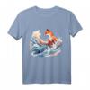 Fuchs Welle Kunstwerk - Tier Kunst Fuchs T-Shirt für Tierliebhaber, Naturfreunde & Freunde