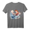 Fuchs Welle Kunstwerk - Tier Kunst Fuchs T-Shirt für Tierliebhaber, Naturfreunde & Freunde