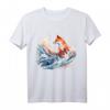 Fuchs Welle Kunstwerk - Tier Kunst Fuchs T-Shirt für Tierliebhaber, Naturfreunde & Freunde