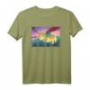 Weltraum Katzen T-Shirt mit Laser Auge | Tiger & Regenbogen Design | Perfektes Geschenk für Tier- und Katzenliebhaber