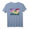 Weltraum Katzen T-Shirt mit Laser Auge | Tiger & Regenbogen Design | Perfektes Geschenk für Tier- und Katzenliebhaber