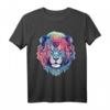 Löwe Kunst - Buntes Tiermotiv Löwe T-Shirt für Tierliebhaber, Zoo-Fans & Tierfreunde