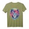 Löwe Kunst - Buntes Tiermotiv Löwe T-Shirt für Tierliebhaber, Zoo-Fans & Tierfreunde