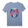 Löwe Kunst - Buntes Tiermotiv Löwe T-Shirt für Tierliebhaber, Zoo-Fans & Tierfreunde