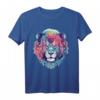 Löwe Kunst - Buntes Tiermotiv Löwe T-Shirt für Tierliebhaber, Zoo-Fans & Tierfreunde