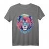 Löwe Kunst - Buntes Tiermotiv Löwe T-Shirt für Tierliebhaber, Zoo-Fans & Tierfreunde