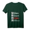Damen Lustiges Japan Essen Schlaf Anime & Manga T-Shirt mit V-Ausschnitt – Perfektes Otaku Geschenk für Anime-Liebhaberinnen