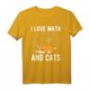 I Love Math And Cats T-Shirt – Lustiges Mathematik und Katzen Design für Lehrer, Studenten & Katzenliebhaber als Geschenk zu Weihnachten, Ostern & Geburtstagen