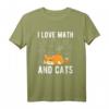 I Love Math And Cats T-Shirt – Lustiges Mathematik und Katzen Design für Lehrer, Studenten & Katzenliebhaber als Geschenk zu Weihnachten, Ostern & Geburtstagen
