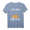 I Love Math And Cats T-Shirt – Lustiges Mathematik und Katzen Design für Lehrer, Studenten & Katzenliebhaber als Geschenk zu Weihnachten, Ostern & Geburtstagen