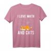 I Love Math And Cats T-Shirt – Lustiges Mathematik und Katzen Design für Lehrer, Studenten & Katzenliebhaber als Geschenk zu Weihnachten, Ostern & Geburtstagen