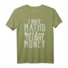 I hate Math but I love to count Money Funny Mathematik T-Shirt – Perfekt für Lehrer, Studenten & Programmierer