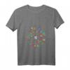 Damen Pi Spiral Math Geek T-Shirt – Lustiges Pi Day T-Shirt für Mathenerds, Lehrer und STEM-Fans mit V-Ausschnitt