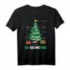 Weihnachten Mathematik Lehrer Geometrie T-Shirt - Lustiges Geometrie Weihnachtsbaum Design für Wissenschafts- und Mathefans