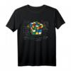 Würfel Zauber mit Mathe Gleichungen - Retro Nerdy Rubik T-Shirt für Mathespezialisten, Speedcuber & Rätsel-Liebhaber
