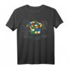 Würfel Zauber mit Mathe Gleichungen - Retro Nerdy Rubik T-Shirt für Mathespezialisten, Speedcuber & Rätsel-Liebhaber
