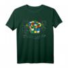 Würfel Zauber mit Mathe Gleichungen - Retro Nerdy Rubik T-Shirt für Mathespezialisten, Speedcuber & Rätsel-Liebhaber