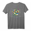 Würfel Zauber mit Mathe Gleichungen - Retro Nerdy Rubik T-Shirt für Mathespezialisten, Speedcuber & Rätsel-Liebhaber