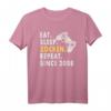 Zockern Eat Sleep Zocken Since 2008 T-Shirt – Perfektes Gaming Geschenk für Gamer und Gamerin zum Geburtstag
