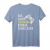 Zockern Eat Sleep Zocken Since 2002 Gamer T-Shirt – Perfektes Geschenk für Gamer & Gamerin, Geburtstag & Gaming Fans
