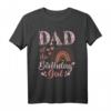 Herren Dad of The Birthday Girl T-Shirt für den ersten Geburtstag - Boho Regenbogen Familienoutfit, trendiges Geschenk für Mütter, Väter & Familie