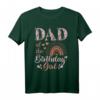 Herren Dad of The Birthday Girl T-Shirt für den ersten Geburtstag - Boho Regenbogen Familienoutfit, trendiges Geschenk für Mütter, Väter & Familie