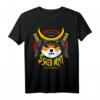 SHIB ARMY Münze Samurai Zum Mond T-Shirt – Niedliches Shiba Inu Meme Kryptowährung Shirt für Krypto Fans, Weihnachten & Geburtstage