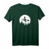 Damen Hexe auf Besen vor Mond T-Shirt – Magie, Mystik & Hexen Fan Geschenk für Halloween, Fasching & Alltag